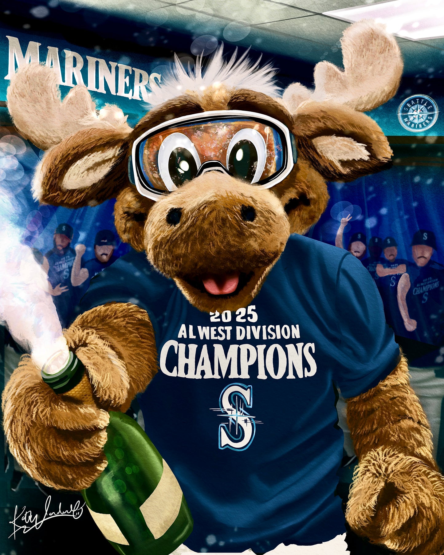 Digital Painting: Champagne Moose