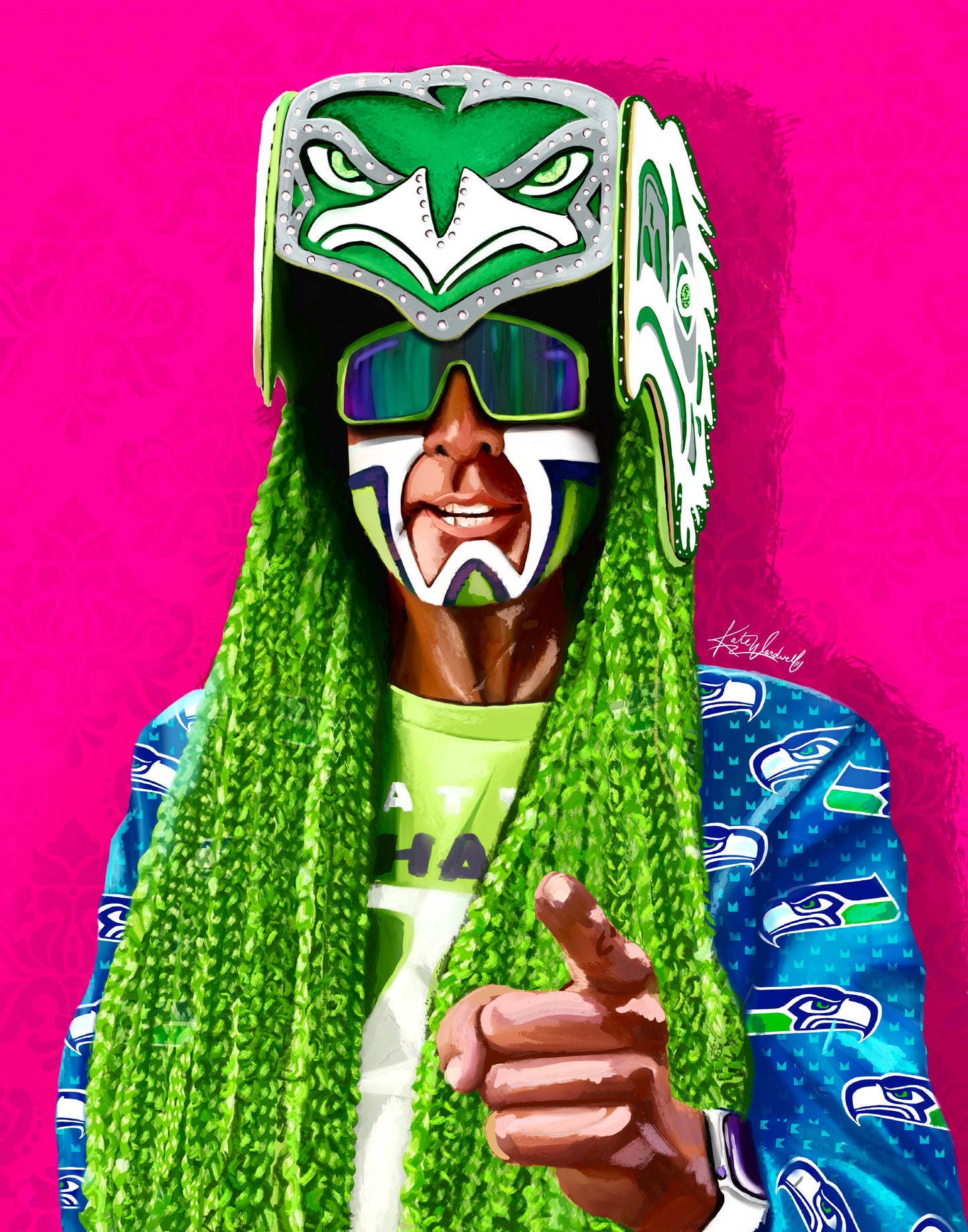 Digital Painting: Captain Seahawk