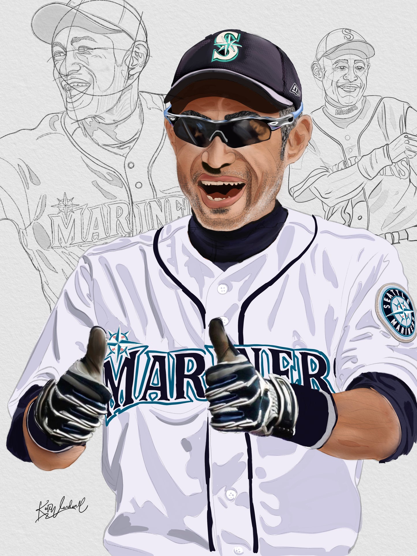 Digital Painting: LEGEND: Ichiro Suzuki