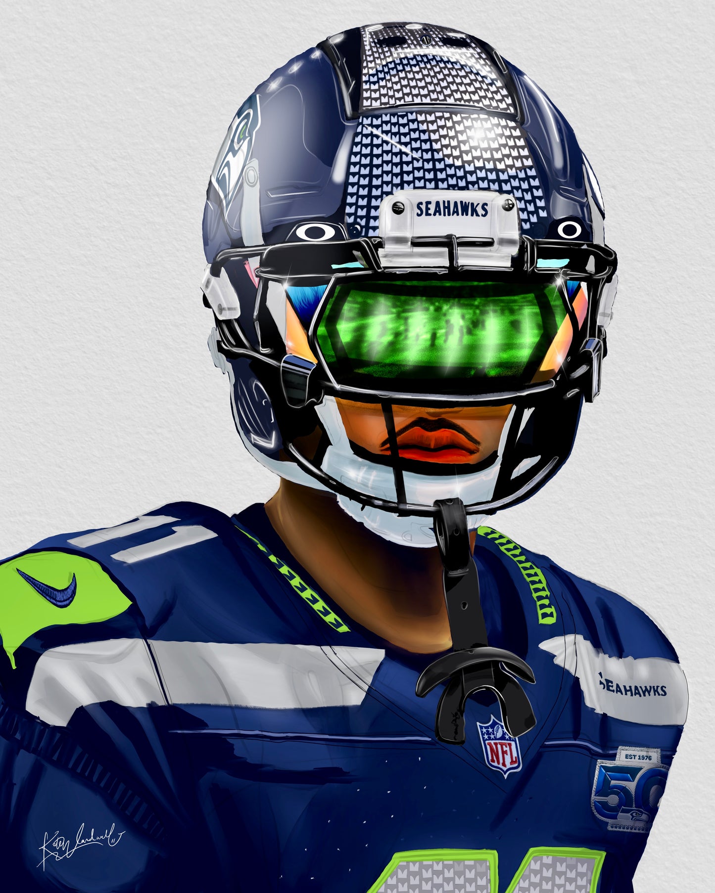 Digital Painting: Jaxon Smith Njigba