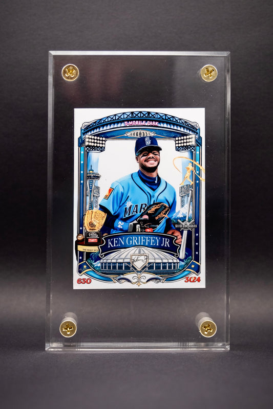 Ken Griffey Jr Custom Baseball Card Design - Hand drawn and painted!